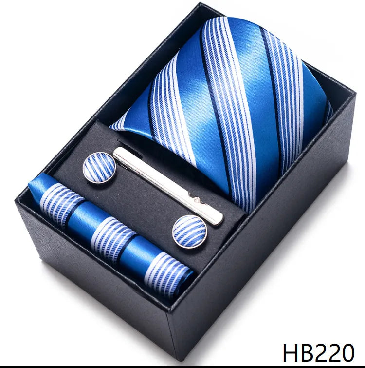 simple style geometric solid color polyester yarn men's cufflinks lavalier tie