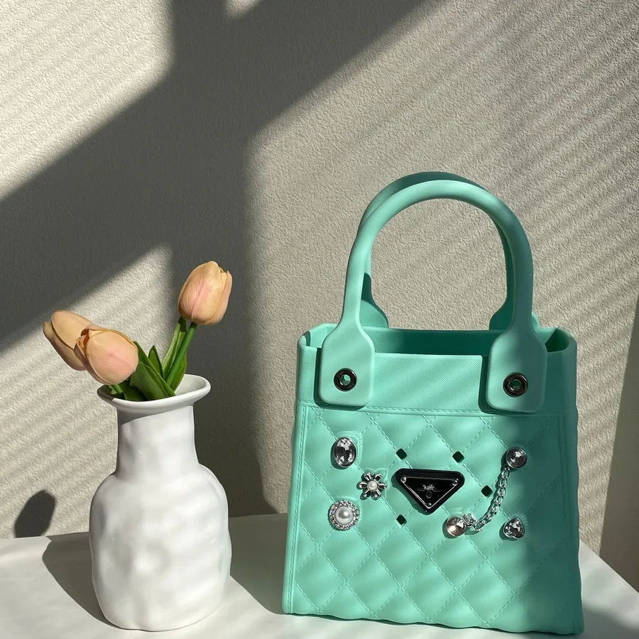 Women's Small EVA Solid Color Preppy Style Classic Style Square Open Square Bag