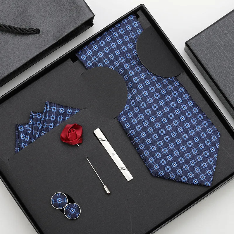 business stripe arrow solid color polyester yarn men's tie