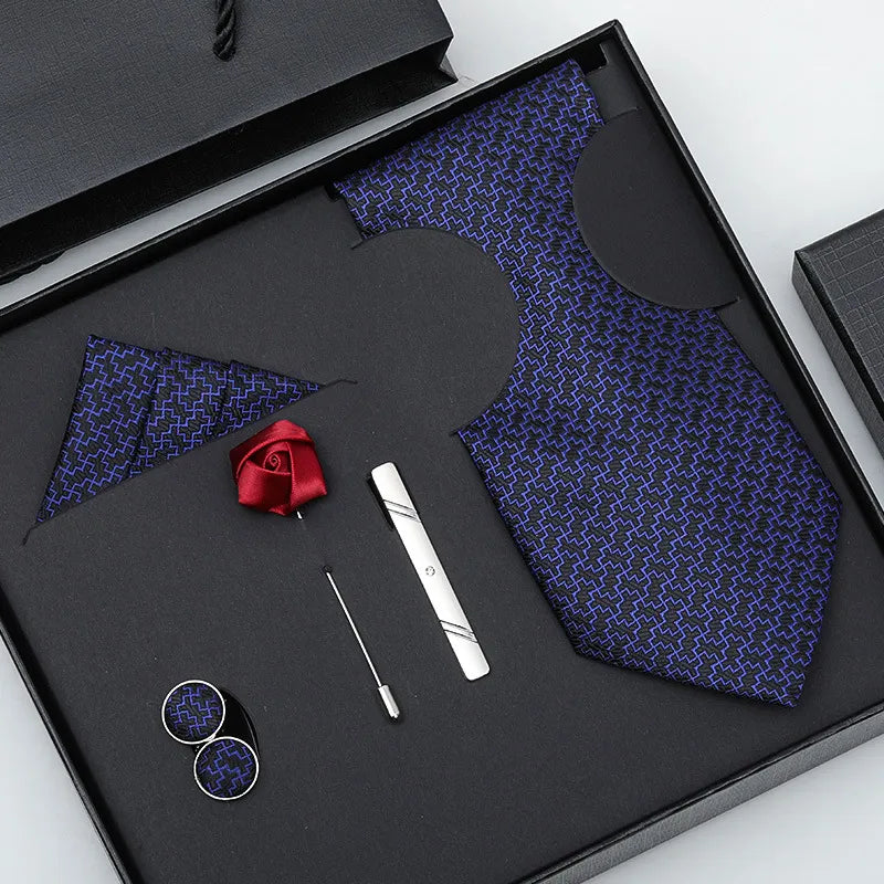 business stripe arrow solid color polyester yarn men's tie