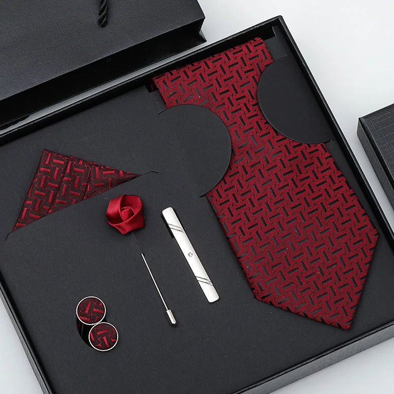 business stripe arrow solid color polyester yarn men's tie