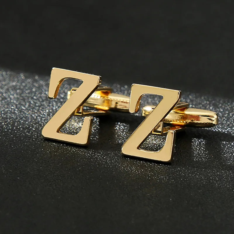Vintage Style letter Iron Plating Unisex Cufflinks
