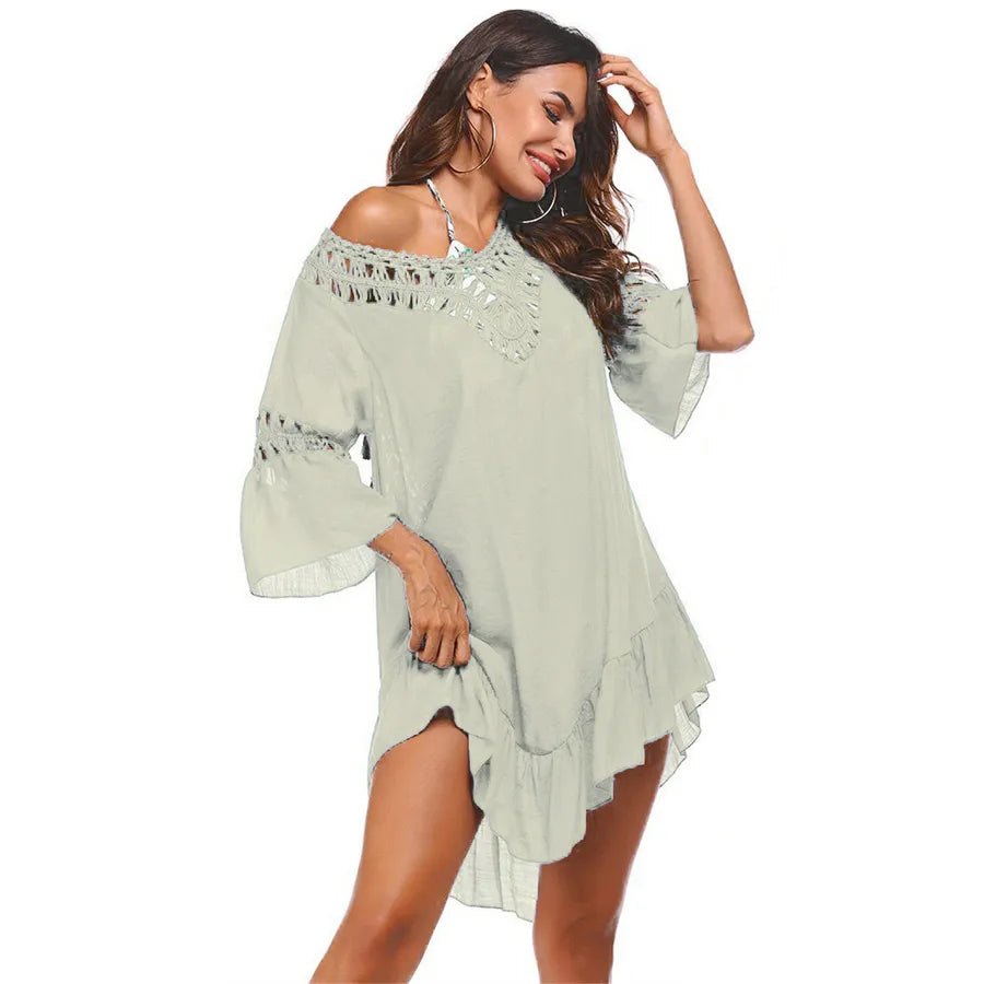 Women's Solid Color Vacation Cover Ups