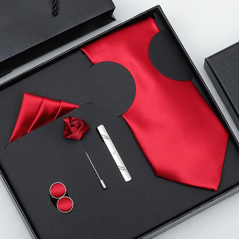 business stripe arrow solid color polyester yarn men's tie