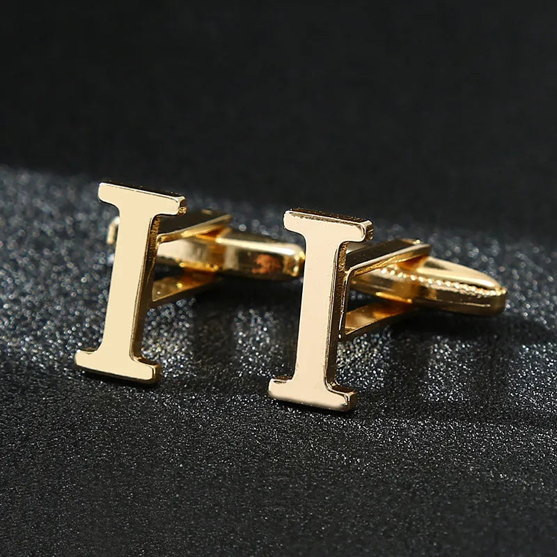 Vintage Style letter Iron Plating Unisex Cufflinks