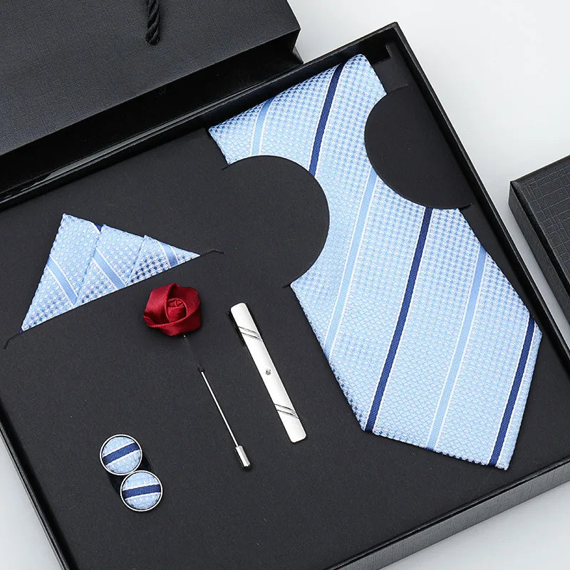 business stripe arrow solid color polyester yarn men's tie