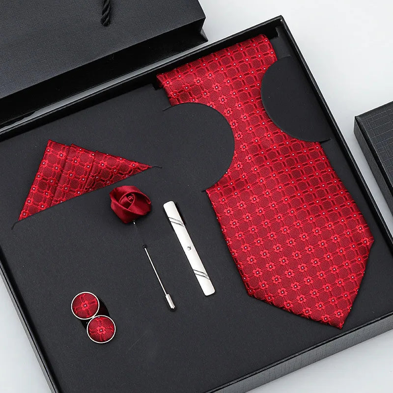 business stripe arrow solid color polyester yarn men's tie