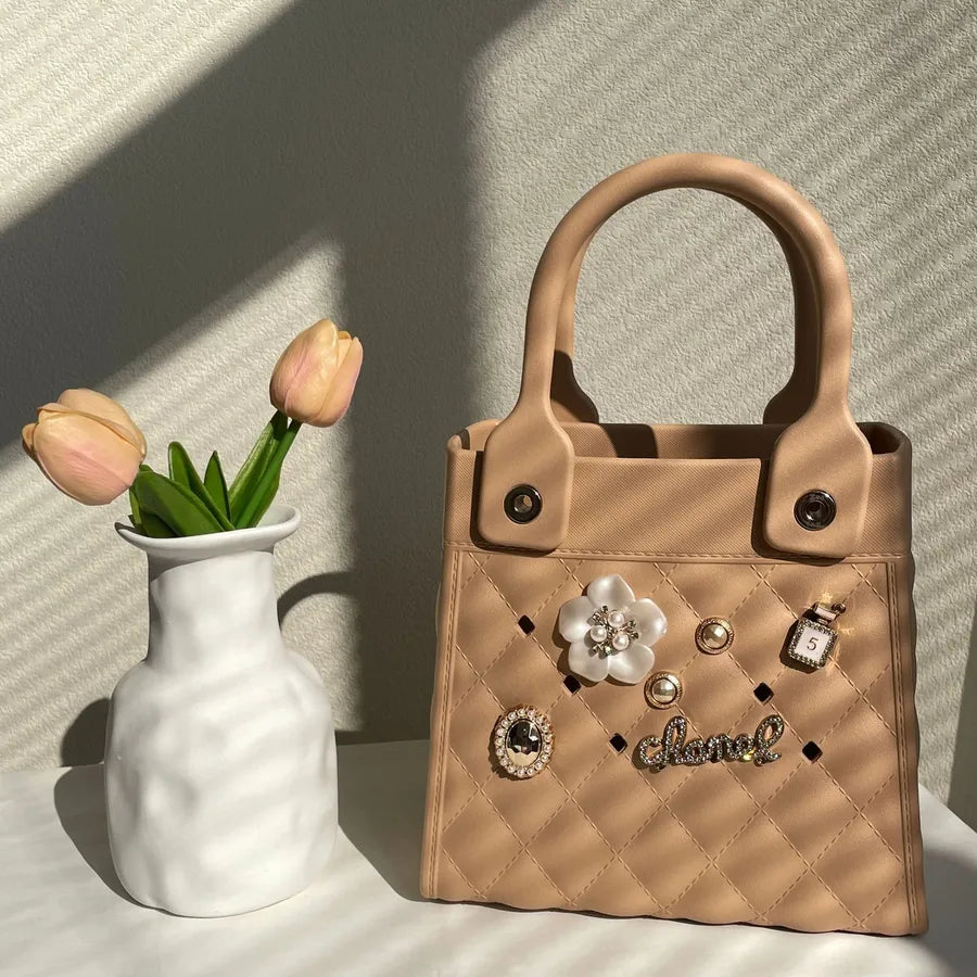 Women's Small EVA Solid Color Preppy Style Classic Style Square Open Square Bag