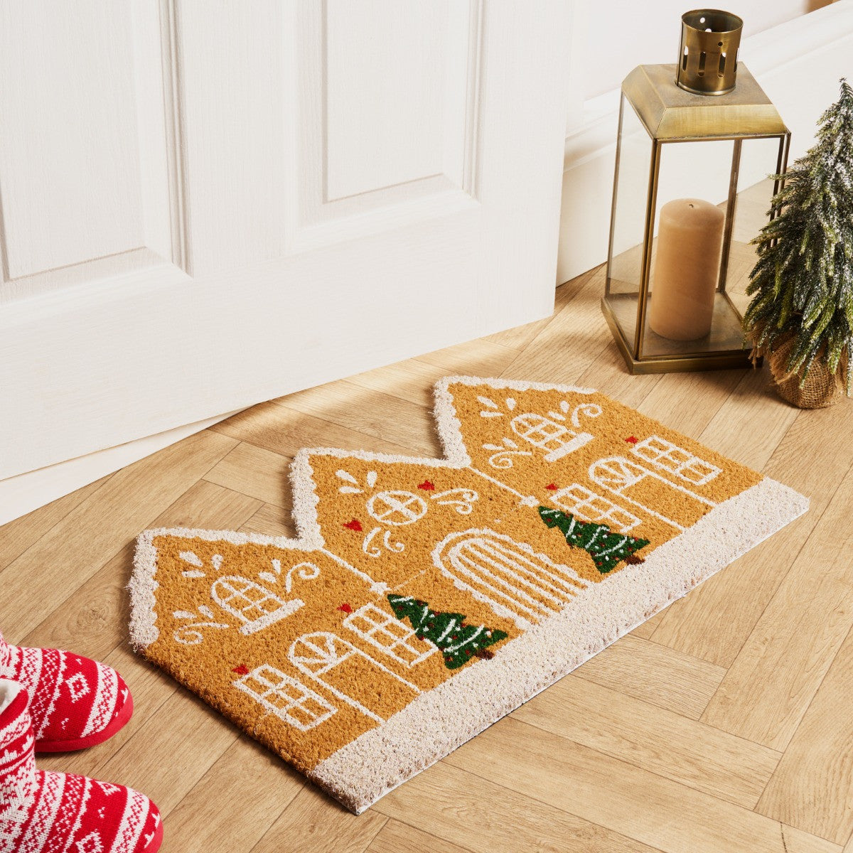 Gingerbread House Coir Mat - Brown – talia's classy boutique