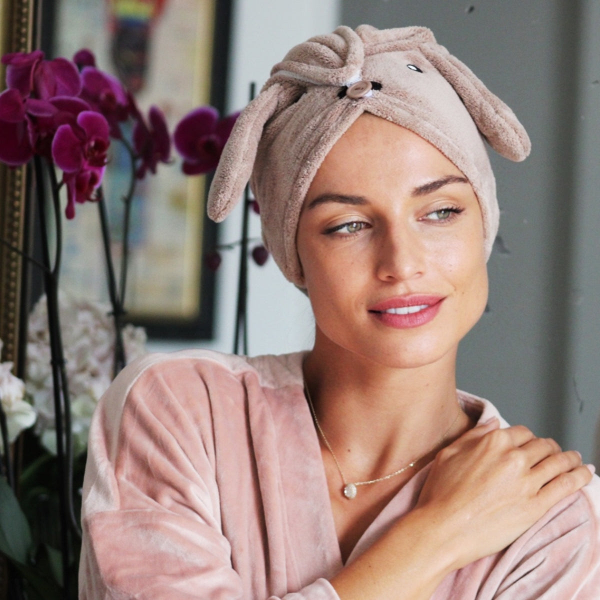 Novelty Hair Towel Wrap, Doggy